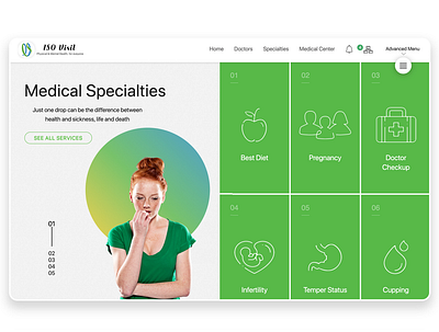 ISO Visit Web App app branding design graphic design landing page logo medical medicine ui ux web design website