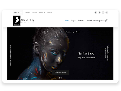Sarika Shop Website blog branding ecommerce graphic design landing page ui ux web design website