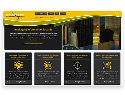 Suraksha Information Security Website blog branding design graphic design landing page portfolio security ui ux web design website