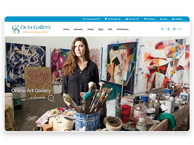 Octa Gallery Website branding design ecommerce graphic design illustration landing page logo shop ui ux vector website