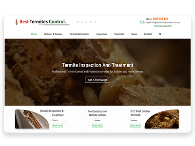 Best Termites Control (BTC) Website blog branding design graphic design landing page pests portfolio ui ux web design website