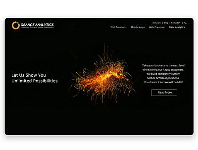 Orange Analytics Company Website app blog branding consultation design graphic design landing page portfolio ui ux web design website