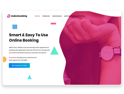 Make Booking Online (MBO) Website app branding design graphic design illustration landing page logo online booking ui ux vector web design website