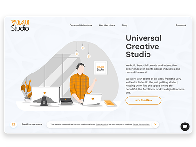 Vohu Studio UI/UX Solutions Website blog branding design graphic design illustration landing page logo portfolio ui ux vector web design website