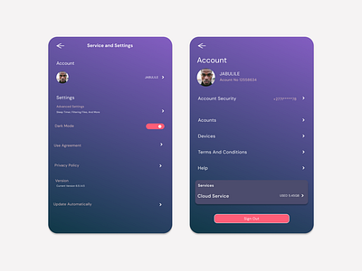 Daily UI Challenge Day007 Settings