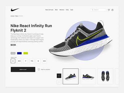 Nike Product Page app concept creative design nike nike shoes photoshop product product page store ui ux