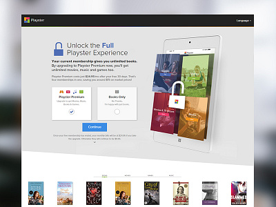 Playster Upsell deal landing offer upsell
