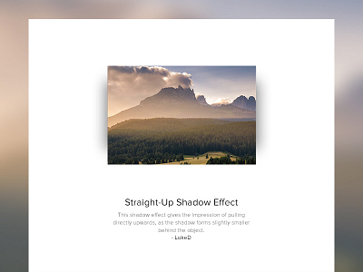 Straight Up Shadow Effect css design effect material shadow