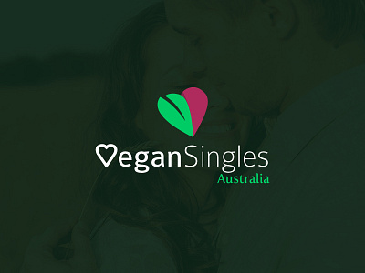 Vegan Singles Australia Logo branding dating logo vegan