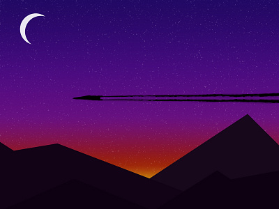 X-Wing flyby night fly landscape minimal x wing xwing