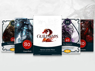 Guild Wars 2 Card Game: Heroes of the Mists card ccg design game guild guildwars mmo playing tcg wars