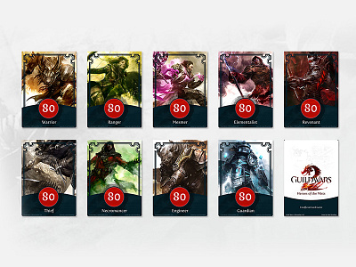 Guild Wars 2 Card Game Profession Cards 1/4 card game cards ccg guild wars 2
