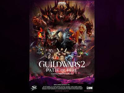 Guild Wars 2 Path of Fire Movie Poster guild guildwars movie path of fire poster wars