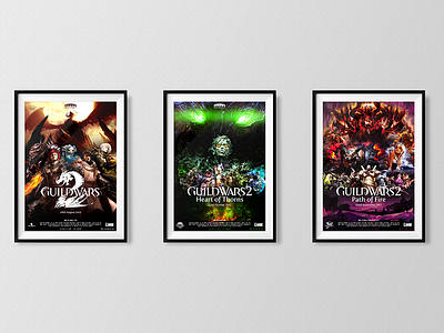 Guild Wars 2 Movie Poster Trilogy guild wars movie poster trilogy