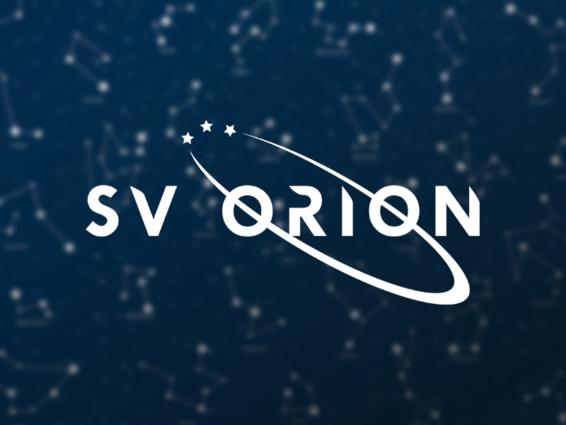 SV Orion Logo spaceship scifi logo space
