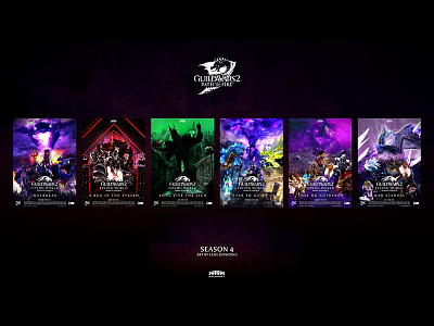 Guild Wars 2 all of my Season 4 Movie Posters game art guild wars movie poster