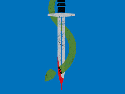 Dagger And Snake dagger design illustration snake sword