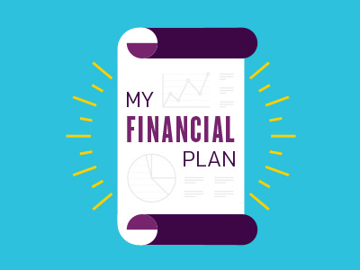 Financial Plan finances illustration scroll
