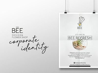 BEE Design & Flower Shop Corporate Identity branding concept design graphic design logo