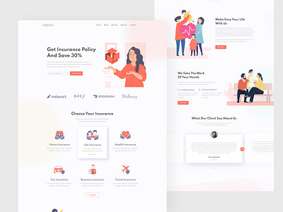 Insurance Website Design By Sojib Ahmed On Dribbble