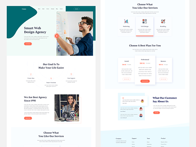 Digital agency landing page