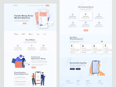 Banking landing page