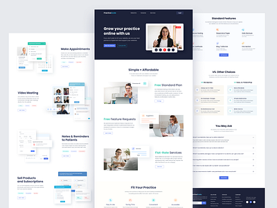 PracticeScale Website Design agency agency landing page appointment best landing page design design designui ux design doctor doctor homepage ecommerce health website homepage medical medical website patient schedule ui ui design ux design webpage website design