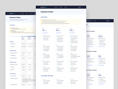 Features Plan & Services Pages agency appointment builder doctor ecommerce plan features plan homepage hospital website innerpage landing page medical website patients plan price price plan sass services ui design ui ux design ux design