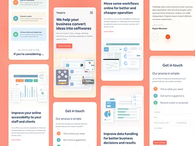 Yespire Agency Mobile Responsive Design agency homepage agency landing page apps best landing page design clean design design graphic design homepage design illustration logo minimal design mobile mobile app mobile version responsive responsive version ui uiux design web website design