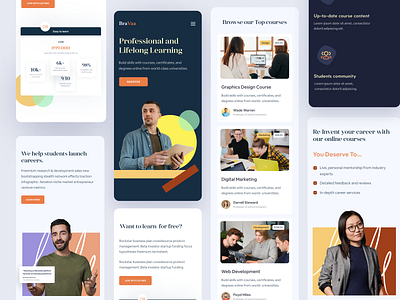 E-Learning Mobile Responsive branding clean e learning e learning design e learning landing page e learning responsive e learning website education website education website design graphic design homepage design instution websiteg landing page minimal design mobile responsive popular responsive design uiux desing website website design