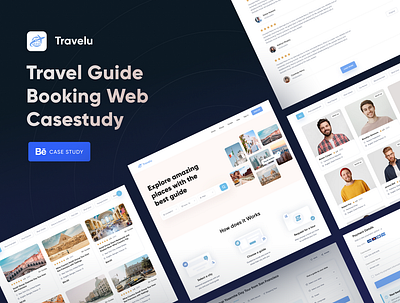Travel Guide Booking Web Case Study apps best landing page design booking booking app booking website case study clean clean design design guide finder homepage minimal place travel travel booking travel finder travel guide ui uiux website design