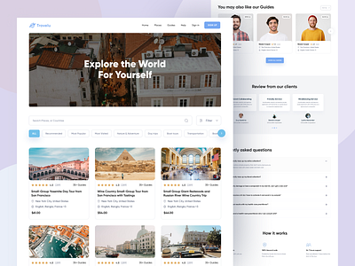 Travel Places Page Design