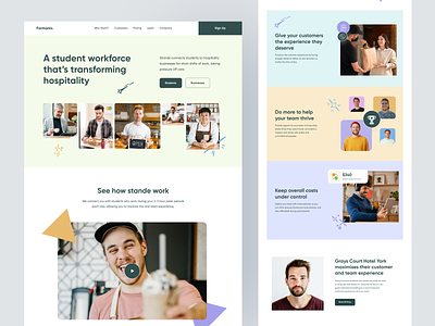 Student Business Landing Page Design
