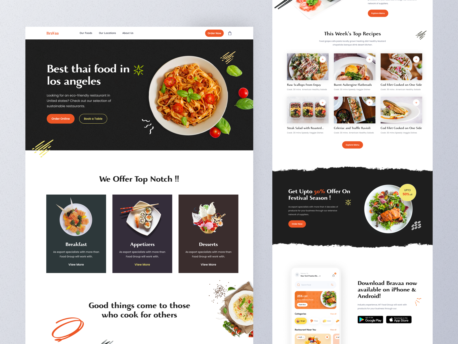 Restaurant Landing page by Faysol Ahmed Sozib on Dribbble