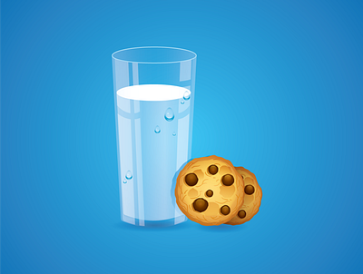 Milk and cookies cookies illustration illustrator milk vector