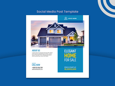 Real Estate Social Media Post Template Design