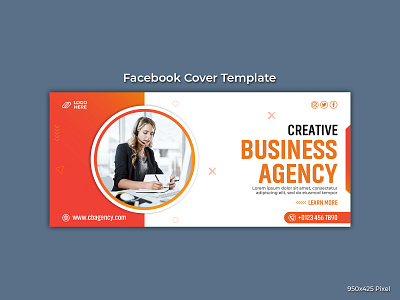 Creative business agency social media cover design