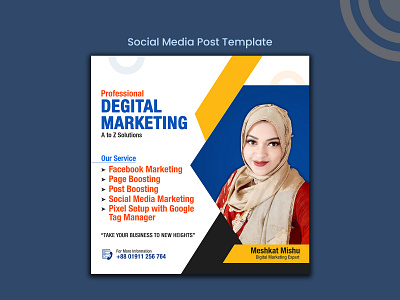 Digital Marketing Social Media Post Template banner ads banner design branding business logo design creative creative design creative design agency design digital marketing digital marketing agency digital marketing services facebook banner facebook cover facebook post minimal social media post design social media post template typography