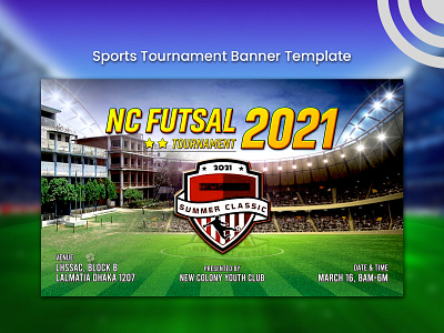 Sports Tournament Banner Template banner design branding creative creative design design facebook post design instagram post typography