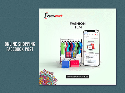 online shopping facebook and instagram post template