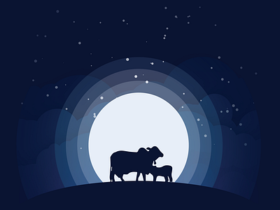 The cow with the moon