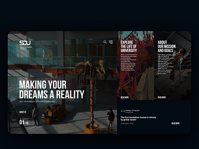 Suleyman Demirel Web Site Concept almaty design site typography ui unique university ux web