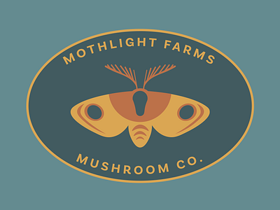 Mothlight Farms Logo art branding design flat illustration illustrator logo minimal vector