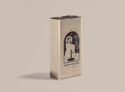 Scripps Olive Oil Can Concept art branding design illustration logo olive oil packaging design packaging mockup