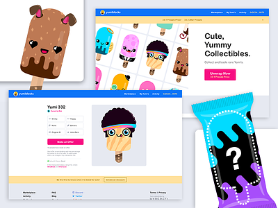 Yumiblocks - Digital Collectibles on the Blockchain blockchain character collectibles cute digital ethereum vector