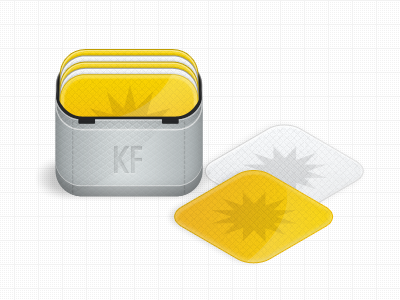 Kickfolio Icon apps box icon kickfolio logo yellow