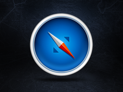 Minimal Safari Icon 3d app blue icon internet minimal navigation safari water