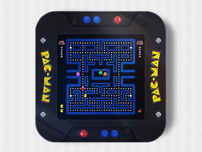 Pacman Table App Icon 3d app game glass gloss icon joystick pac man pacman realistic reflection retro