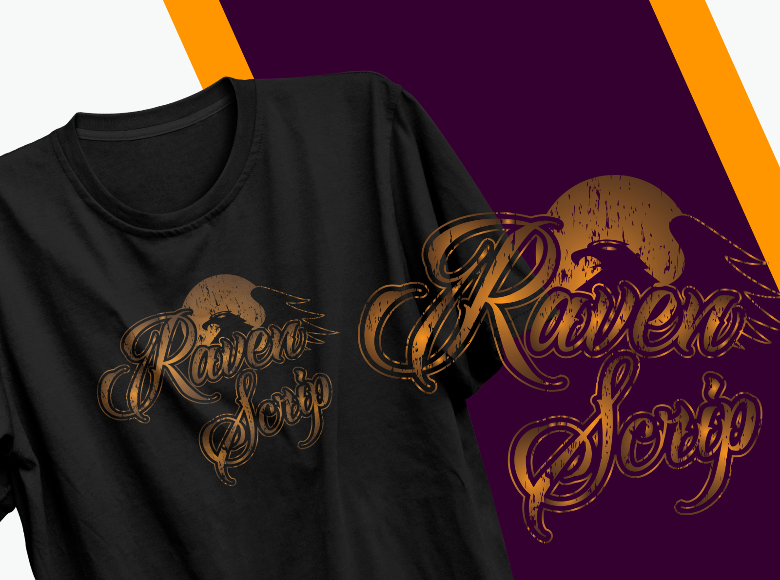 Custom T Shirt Design Text Ravenge Script by Nasir Ahmed