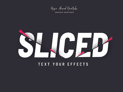 SLICED | Text Effects In Adobe Illustrator effect latter design text text design text effect typography design typograpy text